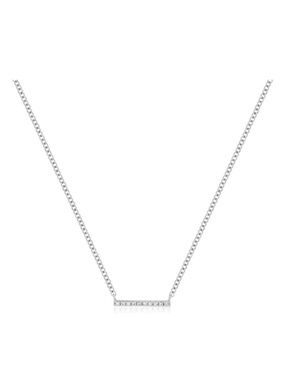EF Collection Diamond Mini Bar Necklace
